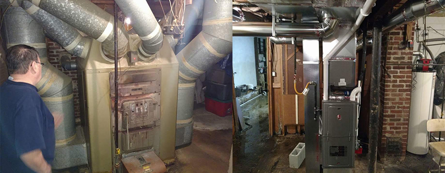 <p>Rheem Heating Installation Before & After</p>
